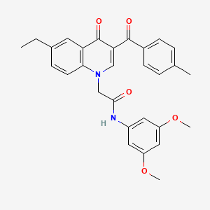 N-(3,5-dimethoxyphenyl)-2-(6-ethyl-3-(4-methylbenzoyl)-4-oxoquinolin-1(4H)-yl)acetamide