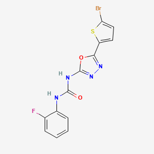 1-(5-(5-Bromothiophen-2-yl)-1,3,4-oxadiazol-2-yl)-3-(2-fluorophenyl)urea