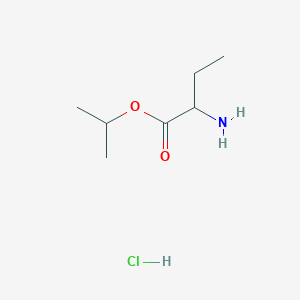 molecular formula C7H16ClNO2 B2966784 Propan-2-yl 2-aminobutanoate;hydrochloride CAS No. 2470440-29-8