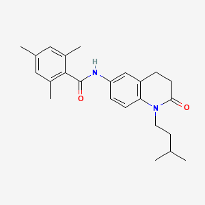 N-(1-isopentyl-2-oxo-1,2,3,4-tetrahydroquinolin-6-yl)-2,4,6-trimethylbenzamide