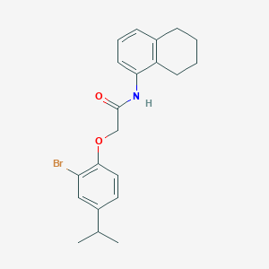 molecular formula C21H24BrNO2 B296679 2-(2-bromo-4-isopropylphenoxy)-N-(5,6,7,8-tetrahydro-1-naphthalenyl)acetamide 
