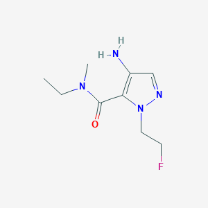 molecular formula C9H15FN4O B2966793 4-Amino-N-ethyl-1-(2-fluoroethyl)-n-methyl-1H-pyrazole-5-carboxamide CAS No. 2101196-73-8