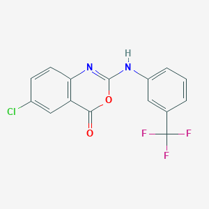 6-chloro-2-[3-(trifluoromethyl)anilino]-4H-3,1-benzoxazin-4-one
