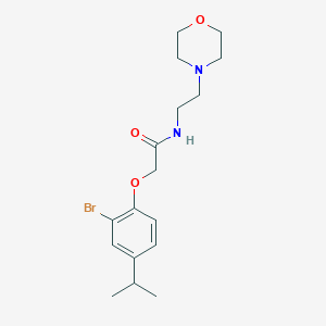 molecular formula C17H25BrN2O3 B296681 2-(2-bromo-4-propan-2-ylphenoxy)-N-(2-morpholin-4-ylethyl)acetamide 