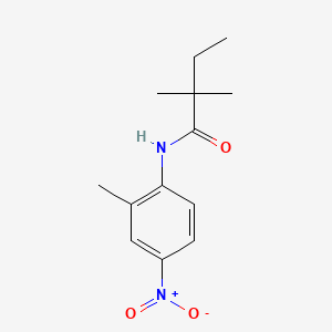 molecular formula C13H18N2O3 B2966810 2,2-dimethyl-N-(2-methyl-4-nitrophenyl)butanamide CAS No. 335204-57-4
