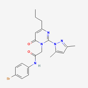 N-(4-bromophenyl)-2-(2-(3,5-dimethyl-1H-pyrazol-1-yl)-6-oxo-4-propylpyrimidin-1(6H)-yl)acetamide
