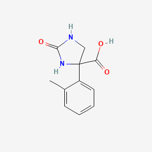 molecular formula C11H12N2O3 B2966814 4-(2-Methylphenyl)-2-oxoimidazolidine-4-carboxylic acid CAS No. 2248361-71-7