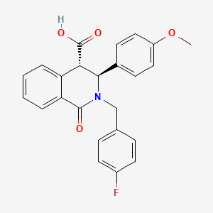 (3S,4S)-2-[(4-fluorophenyl)methyl]-3-(4-methoxyphenyl)-1-oxo-3,4-dihydroisoquinoline-4-carboxylic acid
