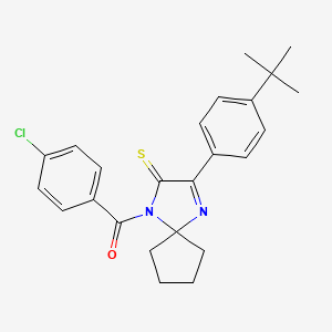 3-(4-Tert-butylphenyl)-1-(4-chlorobenzoyl)-1,4-diazaspiro[4.4]non-3-ene-2-thione