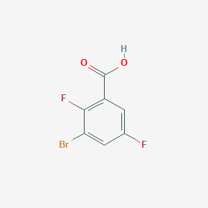 molecular formula C7H3BrF2O2 B2966822 3-Bromo-2,5-difluorobenzoic acid CAS No. 1520538-81-1