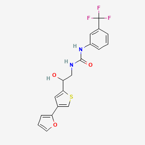 3-{2-[4-(Furan-2-yl)thiophen-2-yl]-2-hydroxyethyl}-1-[3-(trifluoromethyl)phenyl]urea