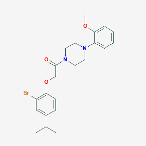 molecular formula C22H27BrN2O3 B296683 1-[(2-Bromo-4-isopropylphenoxy)acetyl]-4-(2-methoxyphenyl)piperazine 