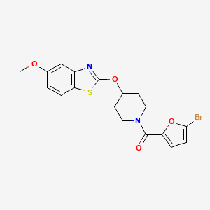 (5-Bromofuran-2-yl)(4-((5-methoxybenzo[d]thiazol-2-yl)oxy)piperidin-1-yl)methanone