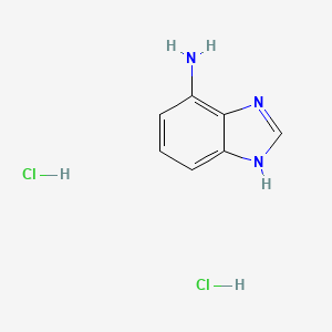 molecular formula C7H9Cl2N3 B2966837 1H-Benzo[d]imidazol-7-amine dihydrochloride CAS No. 37724-28-0; 4331-29-7