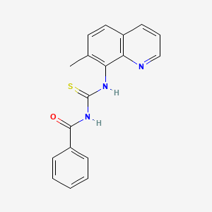 molecular formula C18H15N3OS B2966844 N-benzoyl-N'-(7-methyl-8-quinolinyl)thiourea CAS No. 866038-83-7
