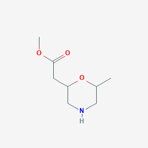 molecular formula C8H15NO3 B2966849 2-(6-甲基吗啉-2-基)乙酸甲酯 CAS No. 2091417-74-0