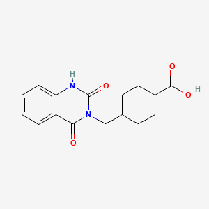 molecular formula C16H18N2O4 B2966851 trans-4-[(2,4-dioxo-1,4-dihydroquinazolin-3(2H)-yl)methyl]cyclohexanecarboxylic acid CAS No. 1217618-21-7