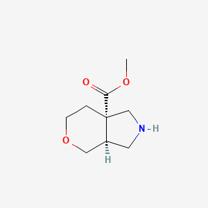 molecular formula C9H15NO3 B2966854 methyl (3aS,7aS)-octahydropyrano[3,4-c]pyrrole-7a-carboxylate CAS No. 1807937-85-4