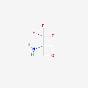 molecular formula C4H6F3NO B2966863 3-(Trifluoromethyl)oxetan-3-amine CAS No. 1268954-18-2