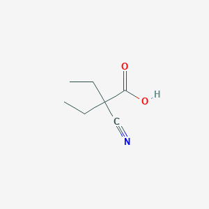 molecular formula C7H11NO2 B2966865 2-Cyano-2-ethylbutanoic acid CAS No. 4386-07-6