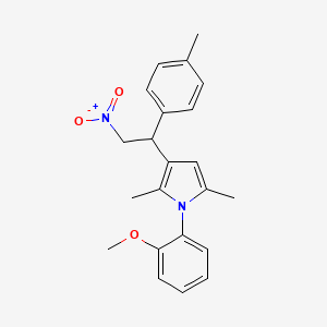 1-(2-Methoxyphenyl)-2,5-dimethyl-3-[1-(4-methylphenyl)-2-nitroethyl]pyrrole