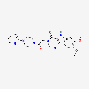 7,8-dimethoxy-3-(2-oxo-2-(4-(pyridin-2-yl)piperazin-1-yl)ethyl)-3H-pyrimido[5,4-b]indol-4(5H)-one
