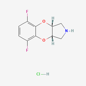 10,13-Difluoro-2,8-dioxa-5-azatricyclo[7.4.0.0,3,7]trideca-1(9),10,12-triene hydrochloride, cis