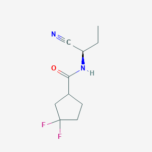 molecular formula C10H14F2N2O B2966927 N-[(1R)-1-Cyanopropyl]-3,3-difluorocyclopentane-1-carboxamide CAS No. 2210268-90-7