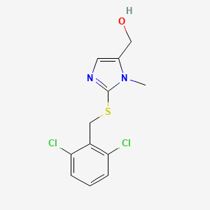 {2-[(2,6-dichlorobenzyl)sulfanyl]-1-methyl-1H-imidazol-5-yl}methanol