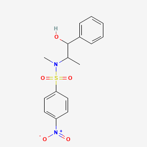 molecular formula C16H18N2O5S B2966937 N-(1-hydroxy-1-phenylpropan-2-yl)-N-methyl-4-nitrobenzenesulfonamide CAS No. 380426-88-0