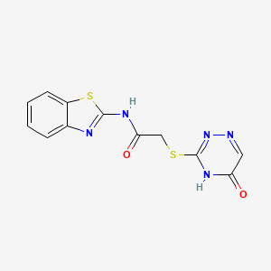 N-(benzo[d]thiazol-2-yl)-2-((5-oxo-4,5-dihydro-1,2,4-triazin-3-yl)thio)acetamide