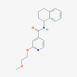 molecular formula C19H22N2O3 B2966941 2-(2-methoxyethoxy)-N-(1,2,3,4-tetrahydronaphthalen-1-yl)isonicotinamide CAS No. 2034301-80-7