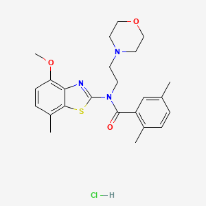 N-(4-methoxy-7-methylbenzo[d]thiazol-2-yl)-2,5-dimethyl-N-(2-morpholinoethyl)benzamide hydrochloride