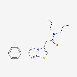 molecular formula C19H23N3OS B2966968 2-(6-苯基咪唑并[2,1-b]噻唑-3-基)-N,N-二丙基乙酰胺 CAS No. 897459-22-2