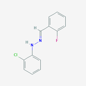 (E)-1-(2-chlorophenyl)-2-[(2-fluorophenyl)methylidene]hydrazine