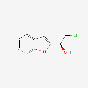 molecular formula C10H9ClO2 B2966974 (1S)-1-(1-benzofuran-2-yl)-2-chloroethan-1-ol CAS No. 556026-00-7