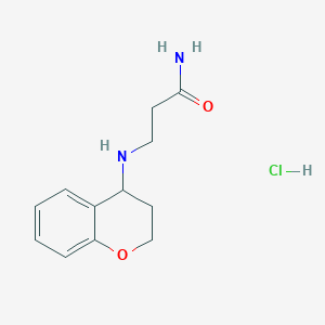 3-[(3,4-dihydro-2H-1-benzopyran-4-yl)amino]propanamide hydrochloride