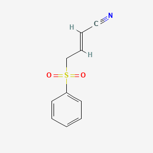 molecular formula C10H9NO2S B2966989 (2E)-4-(benzenesulfonyl)but-2-enenitrile CAS No. 133167-32-5