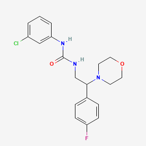 molecular formula C19H21ClFN3O2 B2967003 1-(3-氯苯基)-3-(2-(4-氟苯基)-2-吗啉乙基)脲 CAS No. 942010-83-5