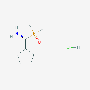 molecular formula C8H19ClNOP B2967010 (R)-Cyclopentyl(dimethylphosphoryl)methanamine;hydrochloride CAS No. 2343964-33-8