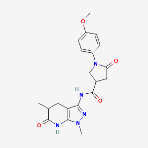 N-(1,5-dimethyl-6-oxo-4,5,6,7-tetrahydro-1H-pyrazolo[3,4-b]pyridin-3-yl)-1-(4-methoxyphenyl)-5-oxopyrrolidine-3-carboxamide