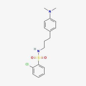molecular formula C17H21ClN2O2S B2967018 2-chloro-N-(3-(4-(dimethylamino)phenyl)propyl)benzenesulfonamide CAS No. 953921-09-0