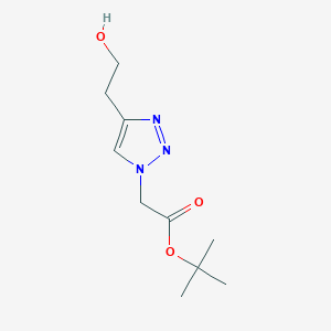 molecular formula C10H17N3O3 B2967048 tert-butyl 2-[4-(2-hydroxyethyl)-1H-1,2,3-triazol-1-yl]acetate CAS No. 1864016-50-1