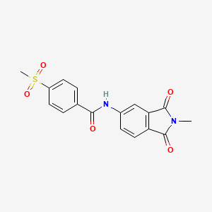 molecular formula C17H14N2O5S B2967058 N-(2-methyl-1,3-dioxoisoindol-5-yl)-4-methylsulfonylbenzamide CAS No. 896341-79-0