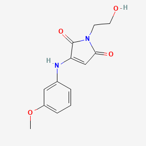 molecular formula C13H14N2O4 B2967062 1-(2-hydroxyethyl)-3-((3-methoxyphenyl)amino)-1H-pyrrole-2,5-dione CAS No. 921448-33-1