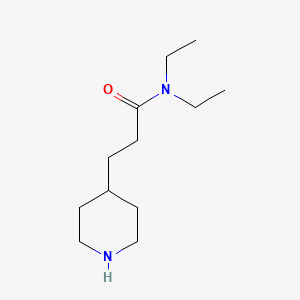 molecular formula C12H24N2O B2967076 N,N-diethyl-3-(piperidin-4-yl)propanamide CAS No. 1249844-79-8