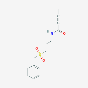 molecular formula C14H17NO3S B2967078 N-(3-Benzylsulfonylpropyl)but-2-ynamide CAS No. 2411200-64-9