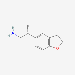 molecular formula C11H15NO B2967088 (2R)-2-(2,3-Dihydro-1-benzofuran-5-yl)propan-1-amine CAS No. 2248188-55-6