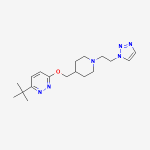 molecular formula C18H28N6O B2967090 3-Tert-butyl-6-[[1-[2-(triazol-1-yl)ethyl]piperidin-4-yl]methoxy]pyridazine CAS No. 2310221-72-6
