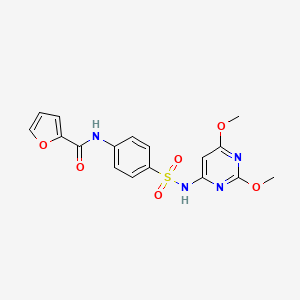 molecular formula C17H16N4O6S B2967097 N-{4-[(2,6-dimethoxypyrimidin-4-yl)sulfamoyl]phenyl}furan-2-carboxamide CAS No. 27161-13-3